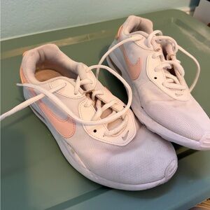 Nike Women's White and Peach Sneakers